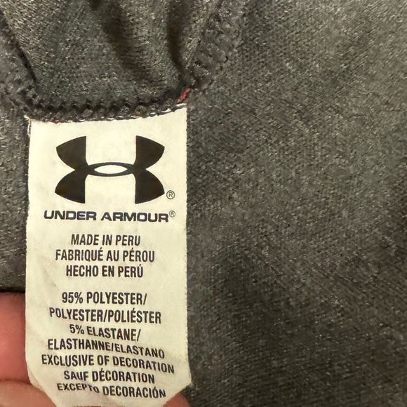 Under Armour Shirt Mens Medium Gray Loose Fit Heat Gear Short Sleeve - Picture 6 of 7